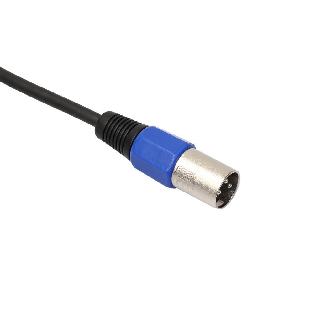 3-pin XLR Male to 1/4" 6.35mm TRS Male Balanced Stereo Audio Mic Cable 0.3m