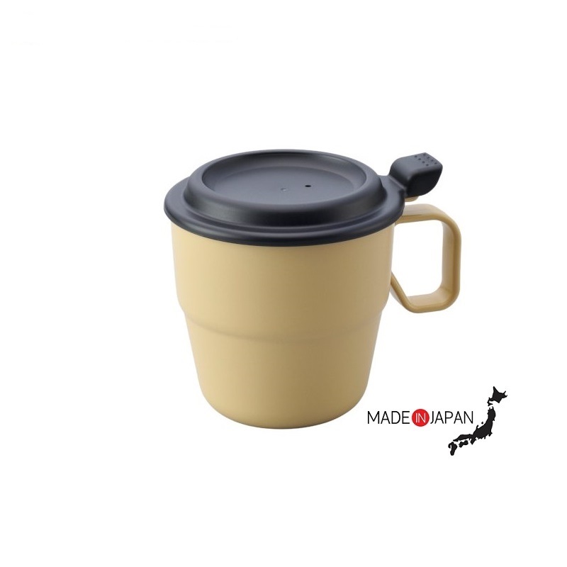 Combo bình nước nắp khóa Asvel Cool Square + Cốc uống nước có nắp 360ml - nội địa Nhật Bản