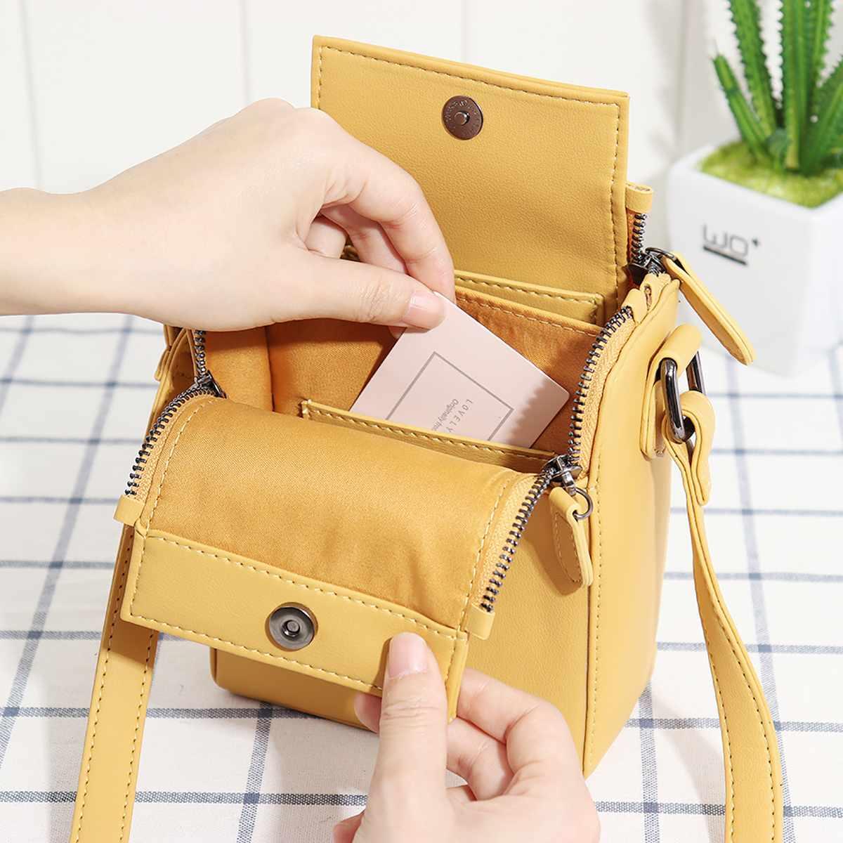 Mới Đeo Vai Nữ Túi Đeo Chéo Chống Nước Da PU Tế Bào Túi Đựng Điện Thoại Đa Năng Bỏ Túi Đựng Tiền, Du Lịch túi Xách Tặng