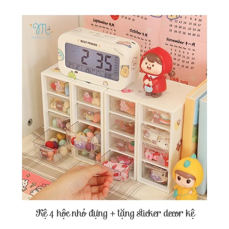 Kệ trắng đựng phụ kiện + tặng sticker decor