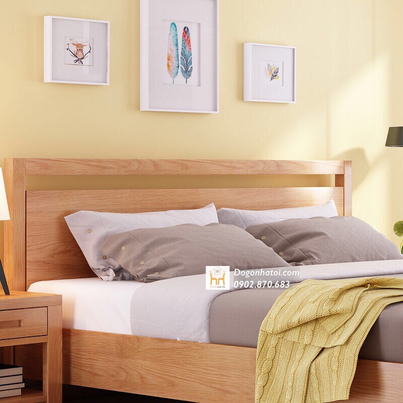 GIƯỜNG NGỦ GỖ TỰ NHIÊN CHẤT LƯỢNG CAO GN-517