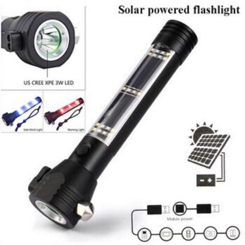 Đèn Pin 11 Chức Năng Solar Power Flashlight Cao Cấp Tiện lợi