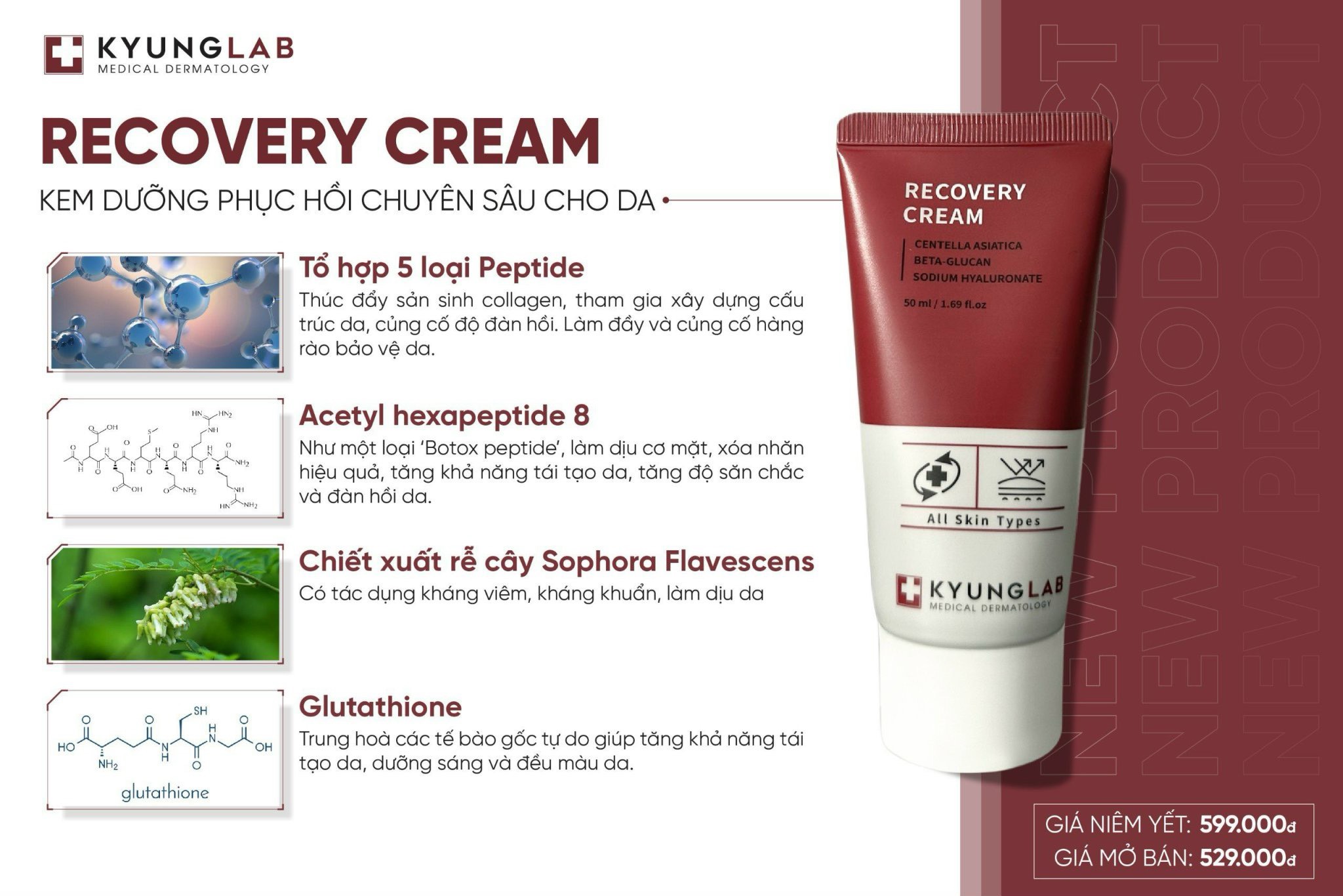 Kem Dưỡng Da Phục Hồi Chuyên Sâu Kyung lab Recovery Cream 50ml