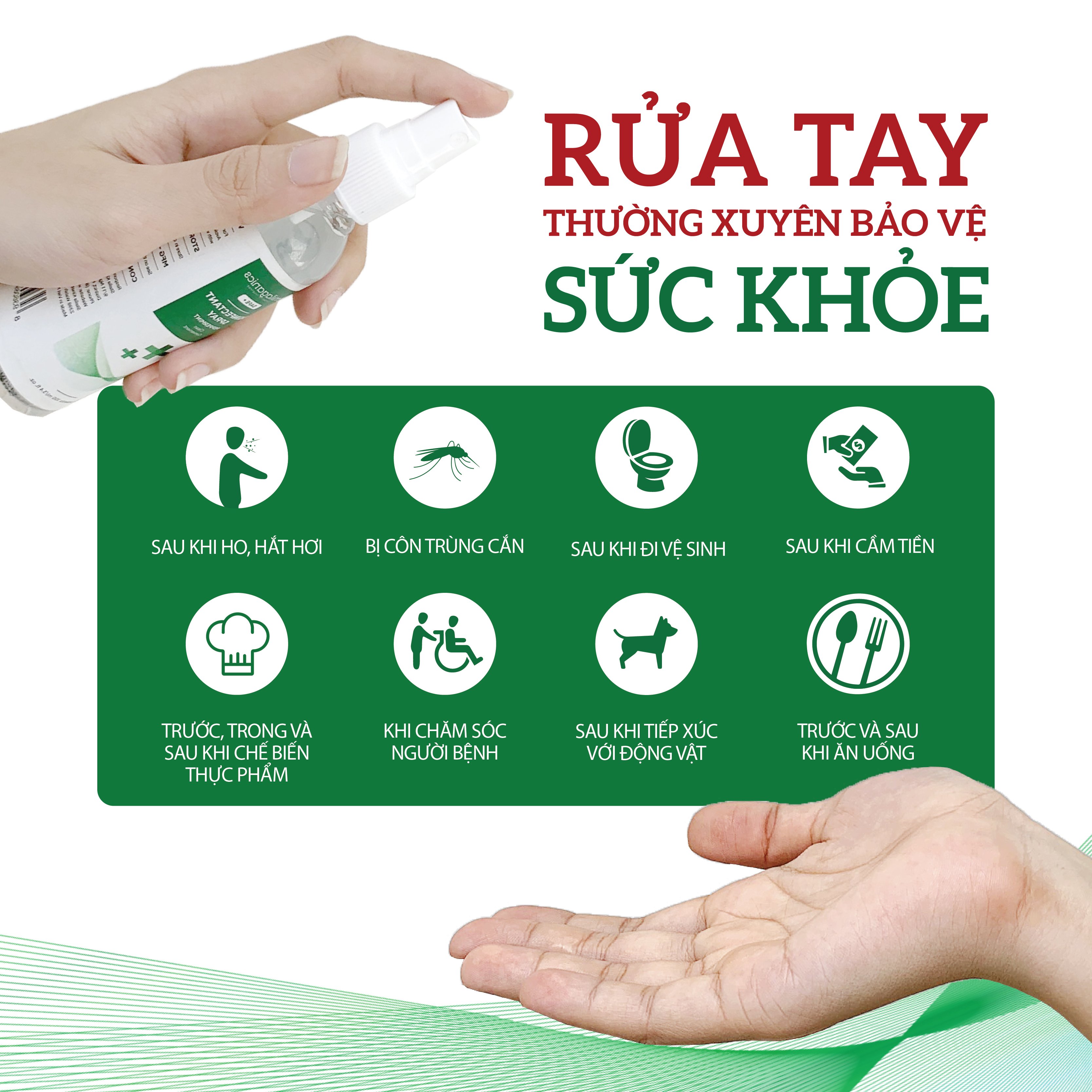 (SIZE LỚN) Nước Rửa Tay Khô Bạc Hà Sát Khuẩn, Làm Sạch Vượt Trội, Dưỡng Ẩm Không Gây Khô Da MILAGANICS 5LIT (Can) - Tặng Kèm 2 Xịt Chiết