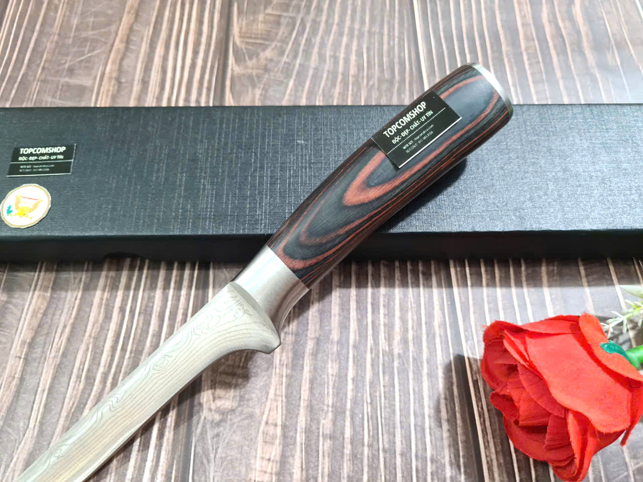DAO - DAO BẾP NHẬT BẢN CLASSIC BONINGTHÉP DAMASCUS MÃ  A2 DT120 nt topcomshop vn