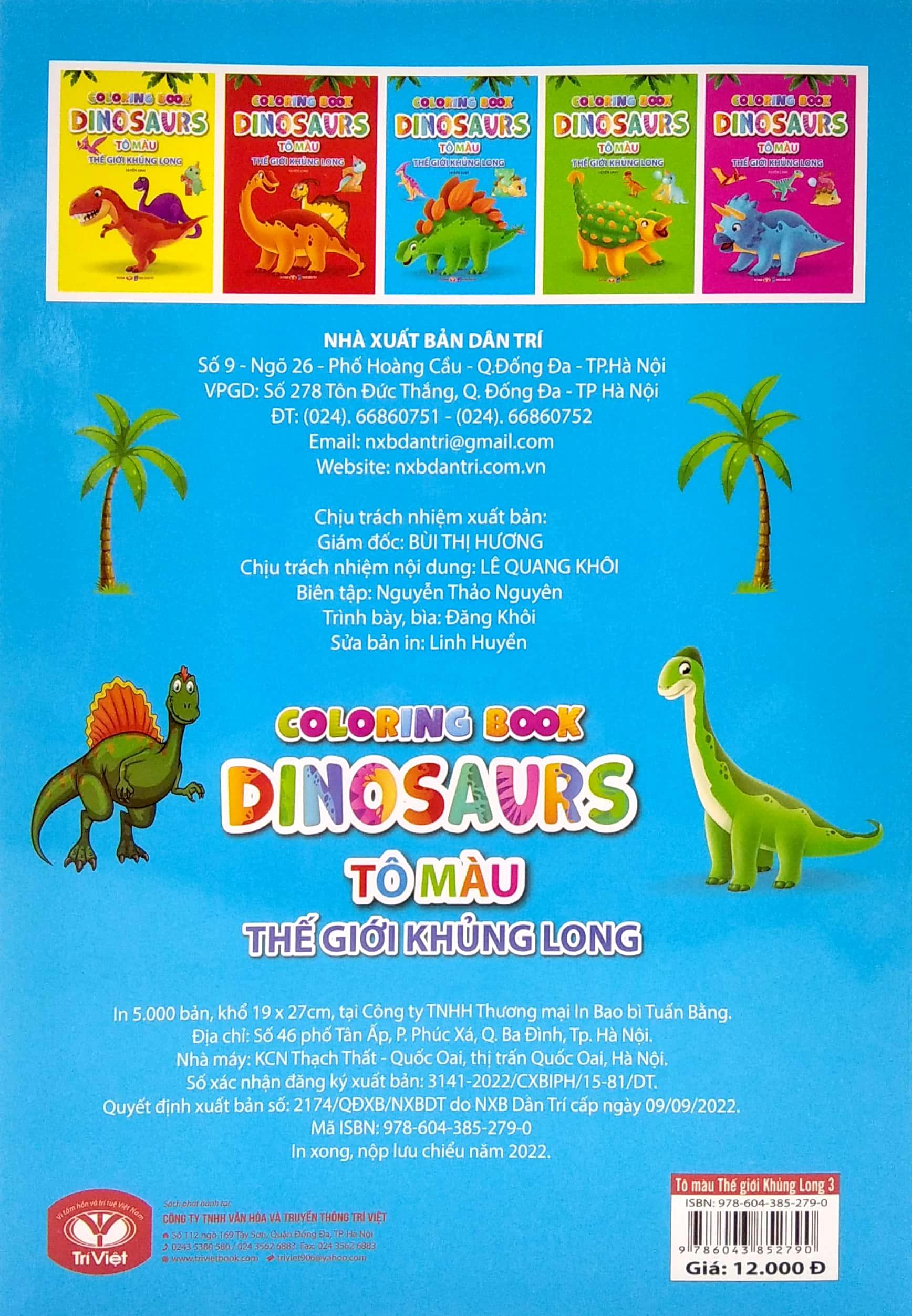 Tô Màu Thế Giới Khủng Long Dinosaurs 3