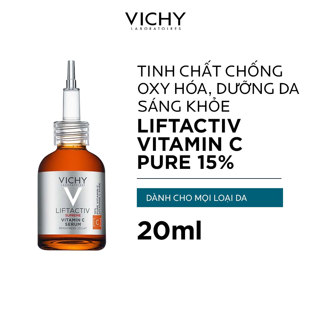 Tinh chất chống oxy hoá, dưỡng da sáng khoẻ Vichy Liftactiv Vitamin C pure 15% 20ml