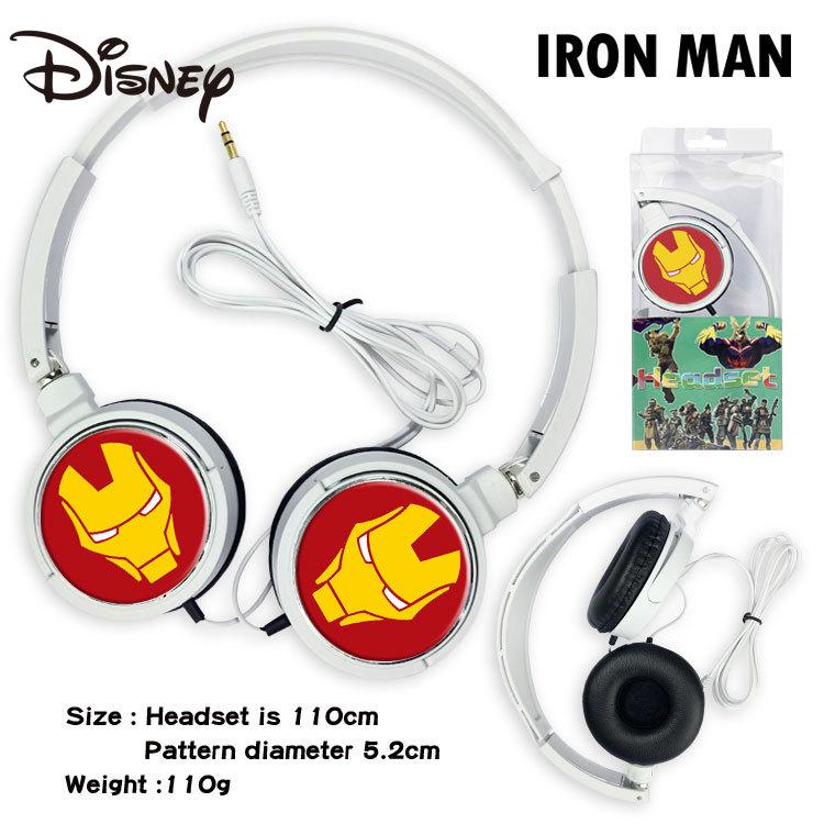 Disney Marvel Gốc Tai Nghe Tai Nghe Có Micro Tai Nghe Có Dây Iron Man Người Nhện Máy Tính Tai Nghe
