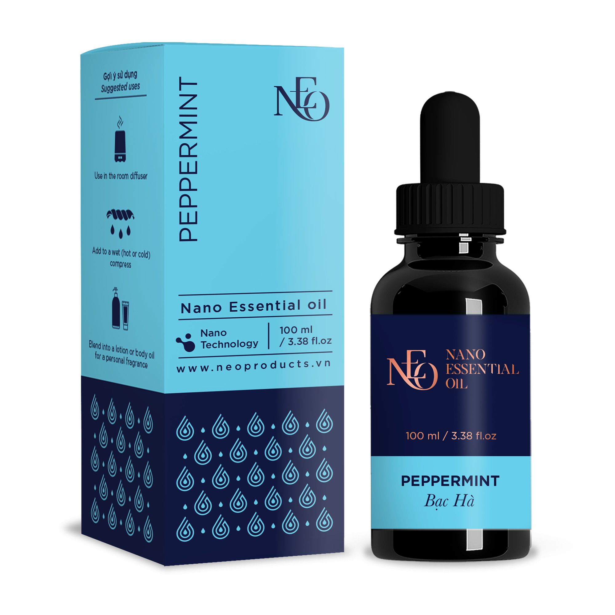 Tinh Dầu Thiên Nhiên Nano Bạc Hà 100ml