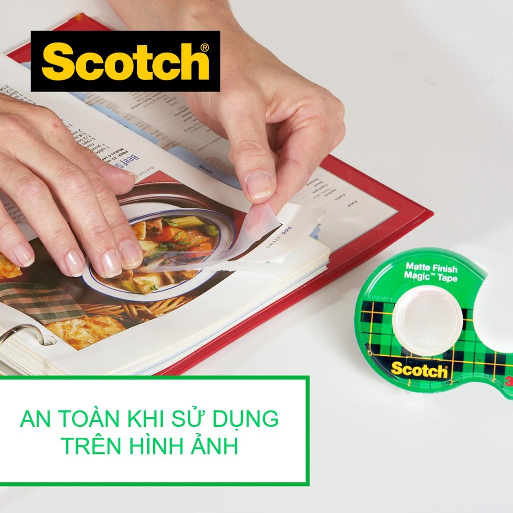 Băng keo kì diệu Scotch 3M 105 19.05mm x 7.62m - Trong suốt, dính siêu tốt, viết lên được, kéo nhẹ nhàng, cắt dễ dàng