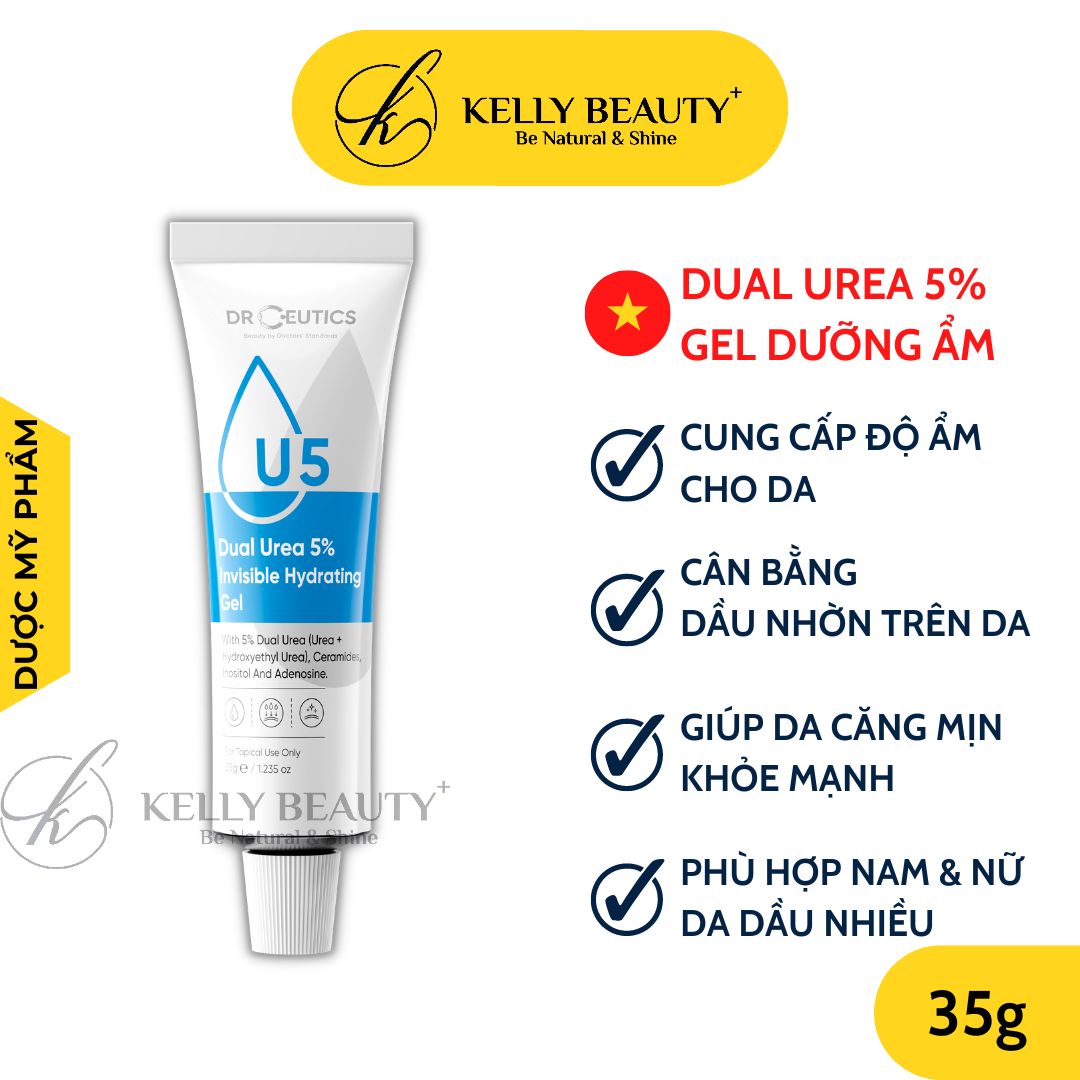 Gel Cấp Ẩm DrCeutics Dual Urea 5% Invisible Hydrating Gel - Giúp Da Căng Mịn, Cân Bằng Dầu Nhờn - Kelly Beauty