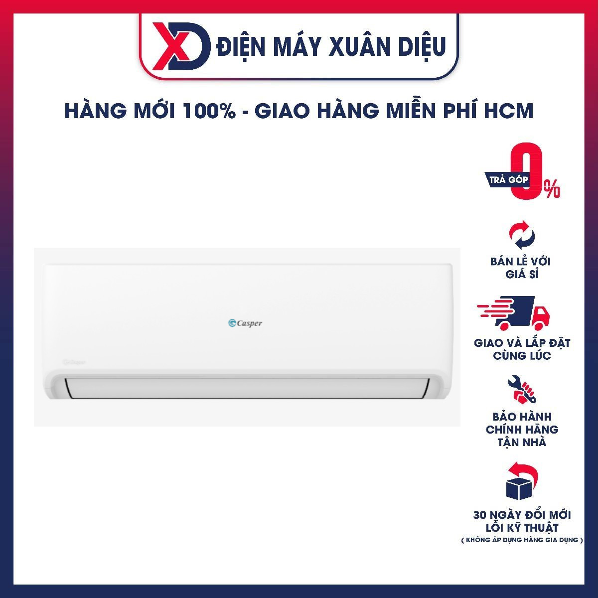 Máy lạnh 2.0HP Casper KC-18FC32 - Hàng chính hãng - Giao HCM và 1 số tỉnh thành