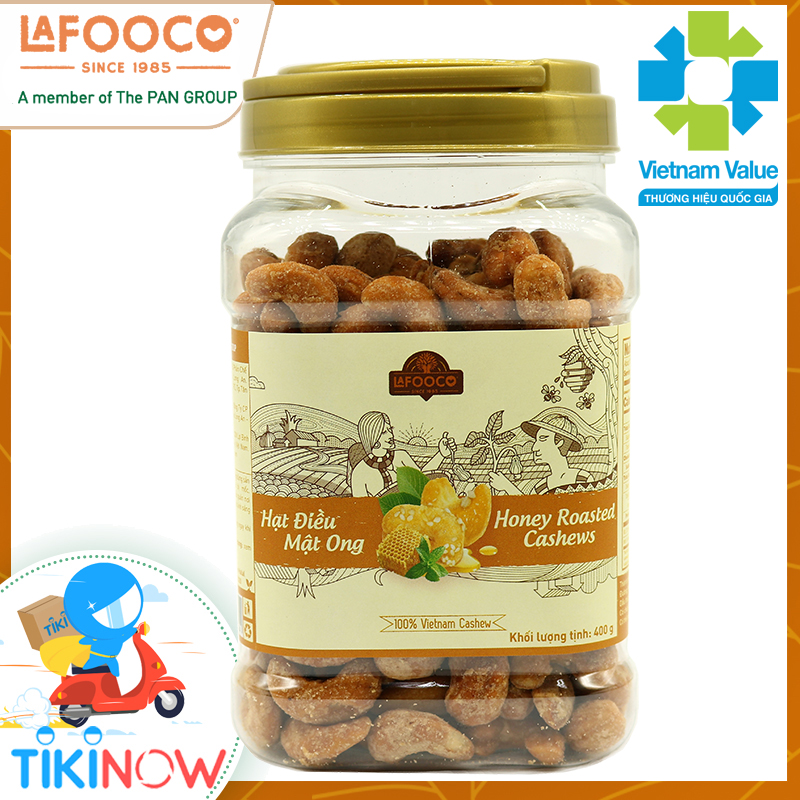 HẠT ĐIỀU MẬT ONG 400g LAFOOCO Honey roasted cashew nuts