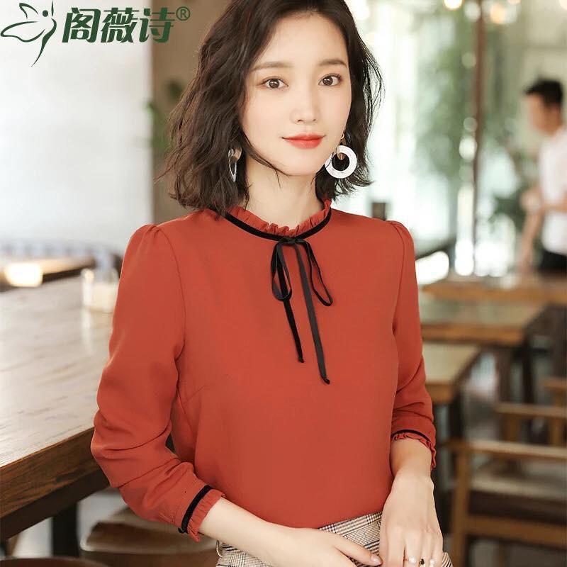 Áo sơ mi cổ thắt nơ