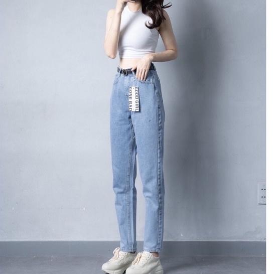 Quần jeans bagyy nữ lưng cao ulzang cao cấp phong cách hàn quốc 2022 - quần jean nữ