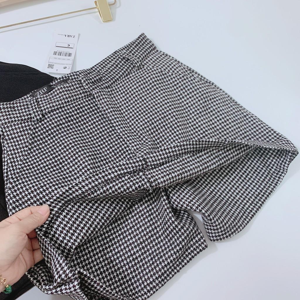 Quần váy chữ A 2 màu đen/ kẻ cho nữ CVN077