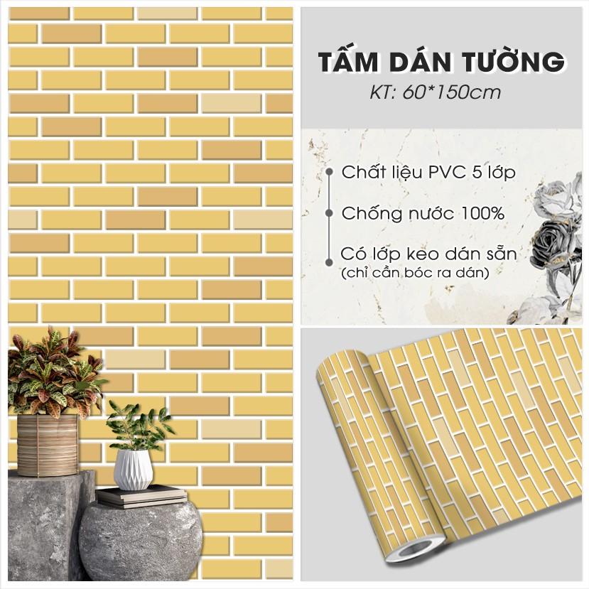 Decal Dán Tường Giả Gạch Mã | Giấy Dán Tường Giả Gạch Chống Nấm Mốc Chất Liệu Decal Dễ Dàng Lau Chùi