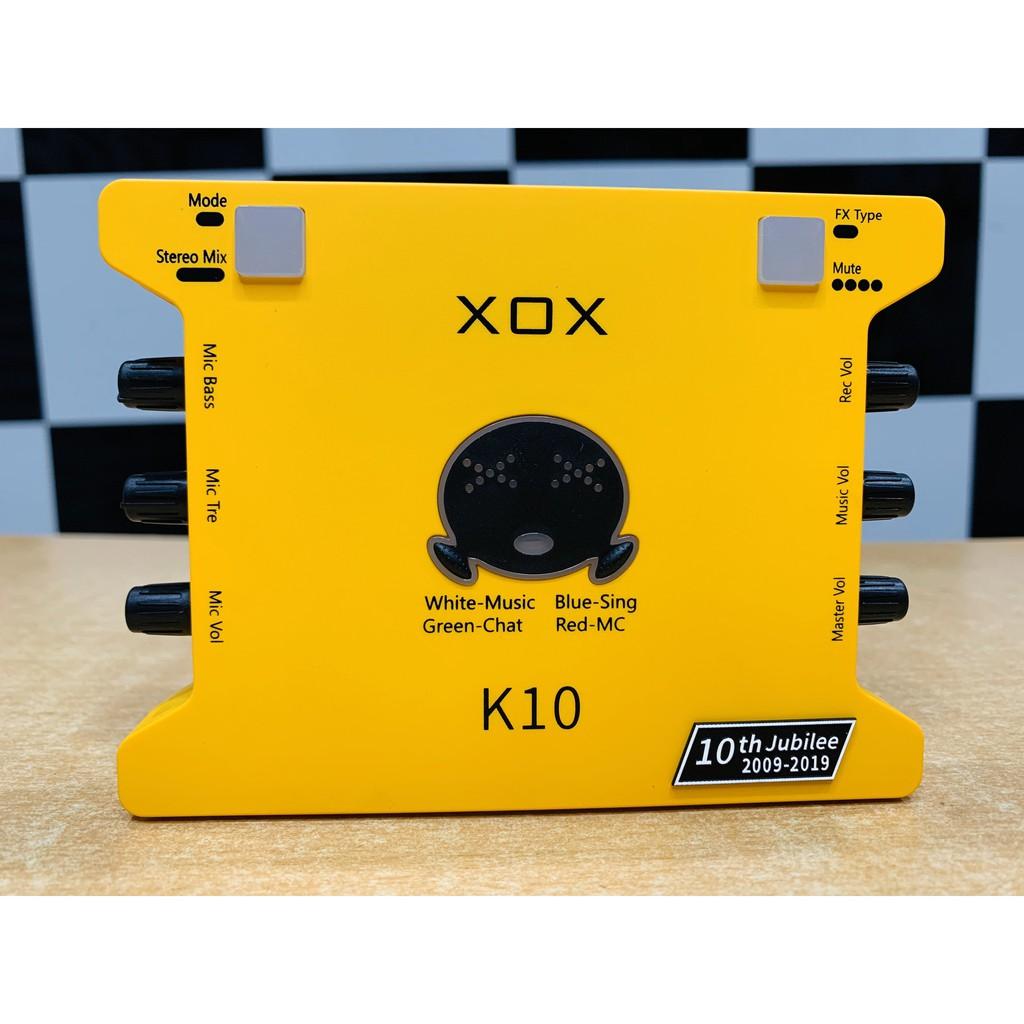 SOUND CARD Thu Âm XOX K10 (10TH) JUBILEE (BẢN KỈ NIỆM 10 NĂM) - Chính hãng phân phối