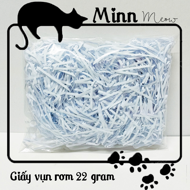 [22 Gram] Giấy vụn giấy rơm trang trí lót hộp quà hoặc túi giấy - giảm sốc món quà - Minn Meow