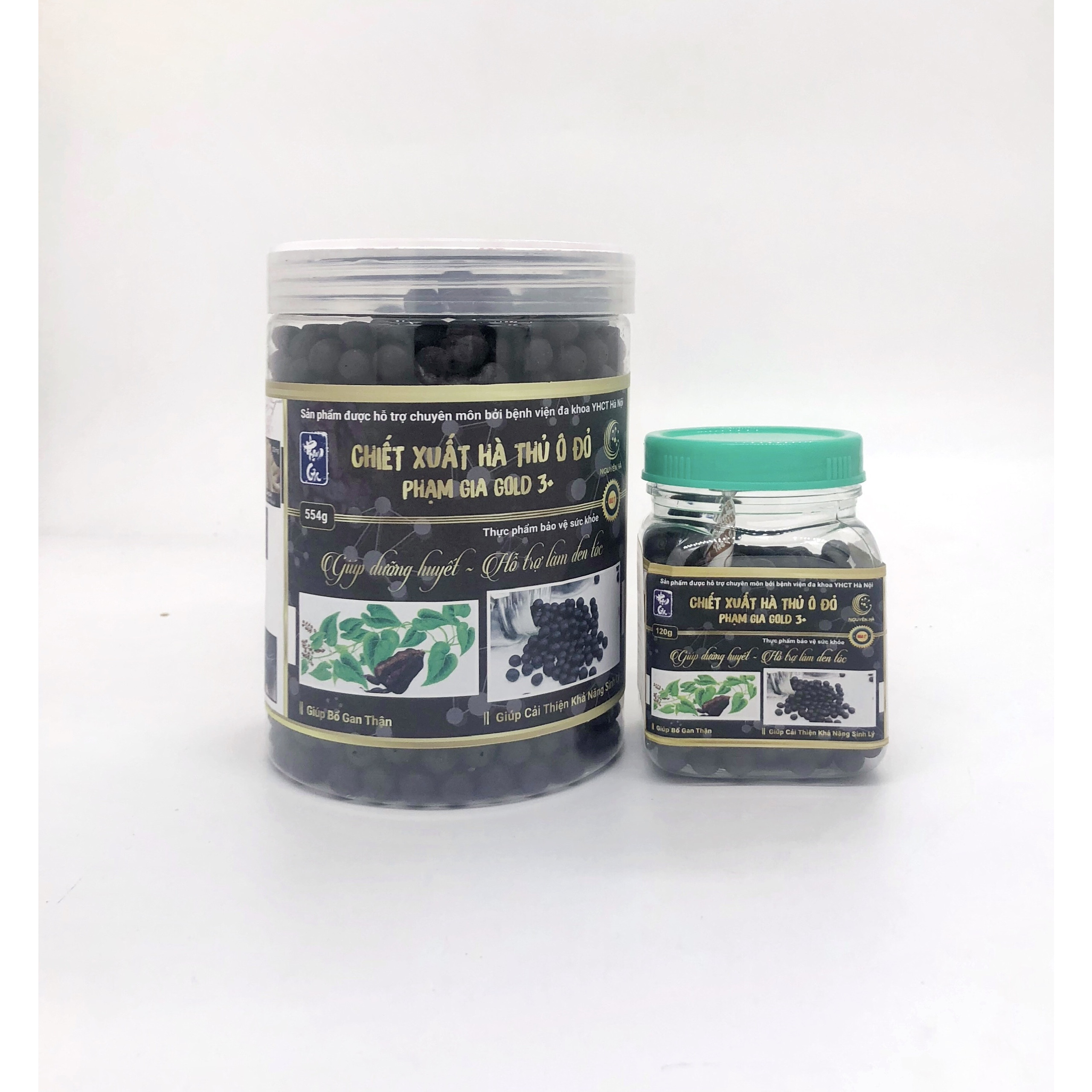 Combo mua 1 tặng 1 : Hà thủ ô đỏ Phạm gia Gold 3+ 554gr tặng hộp minisize 120gr