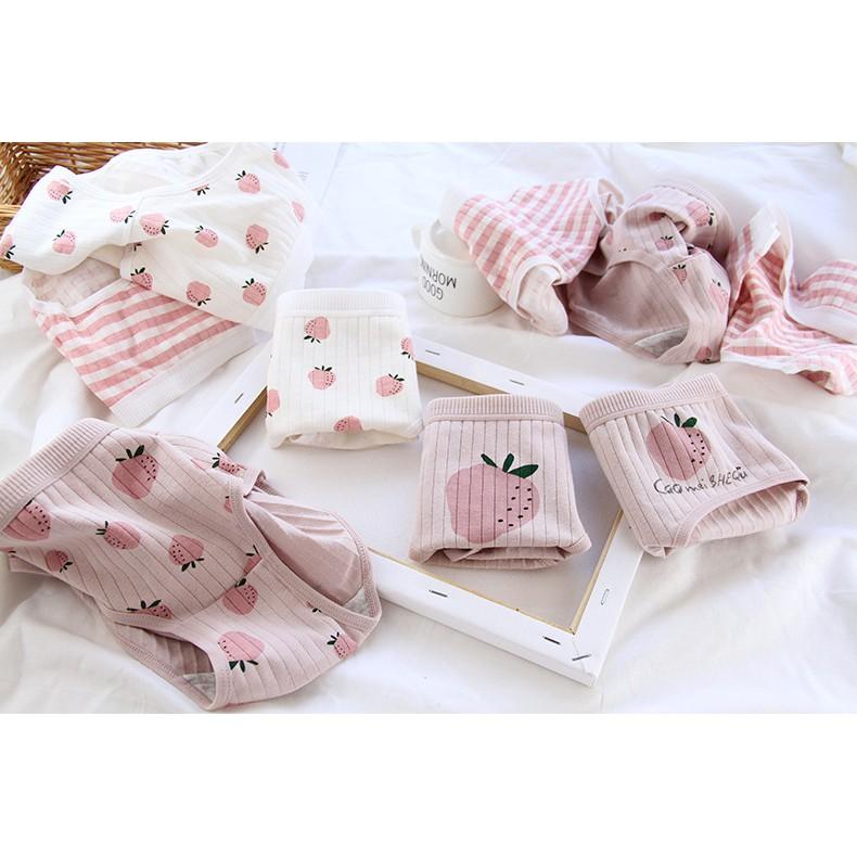 Quần Lót Nữ Cotton Kháng Khuẩn Hình Dâu Tây Ngọt Ngào Hàng Loại Đẹp.