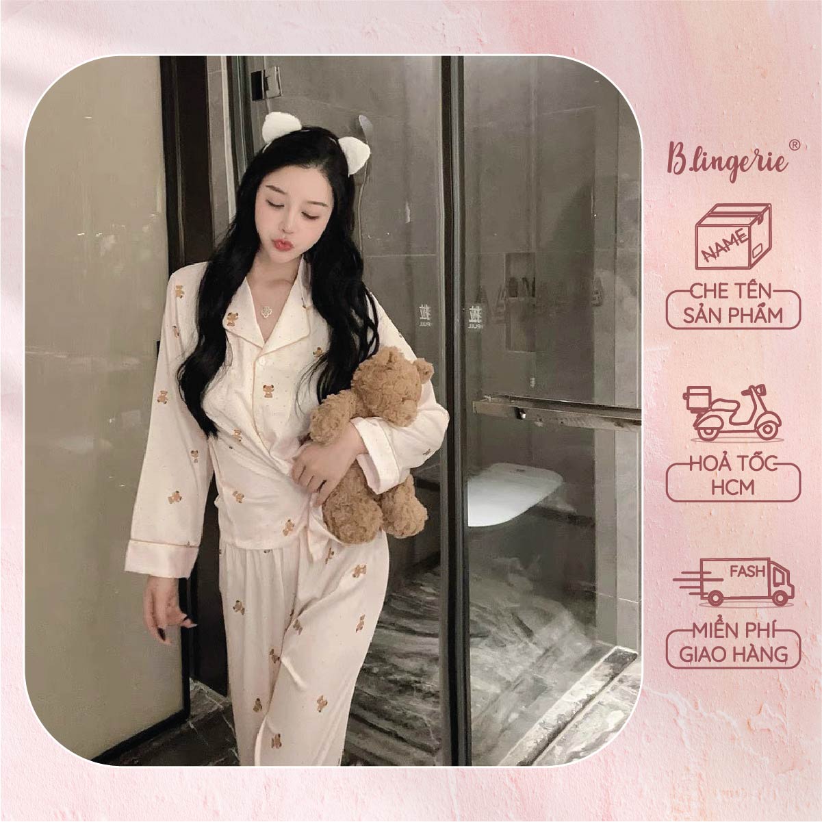 Bộ Đồ Ngủ Pyjama Gấu Đáng Yêu - B.Lingerie