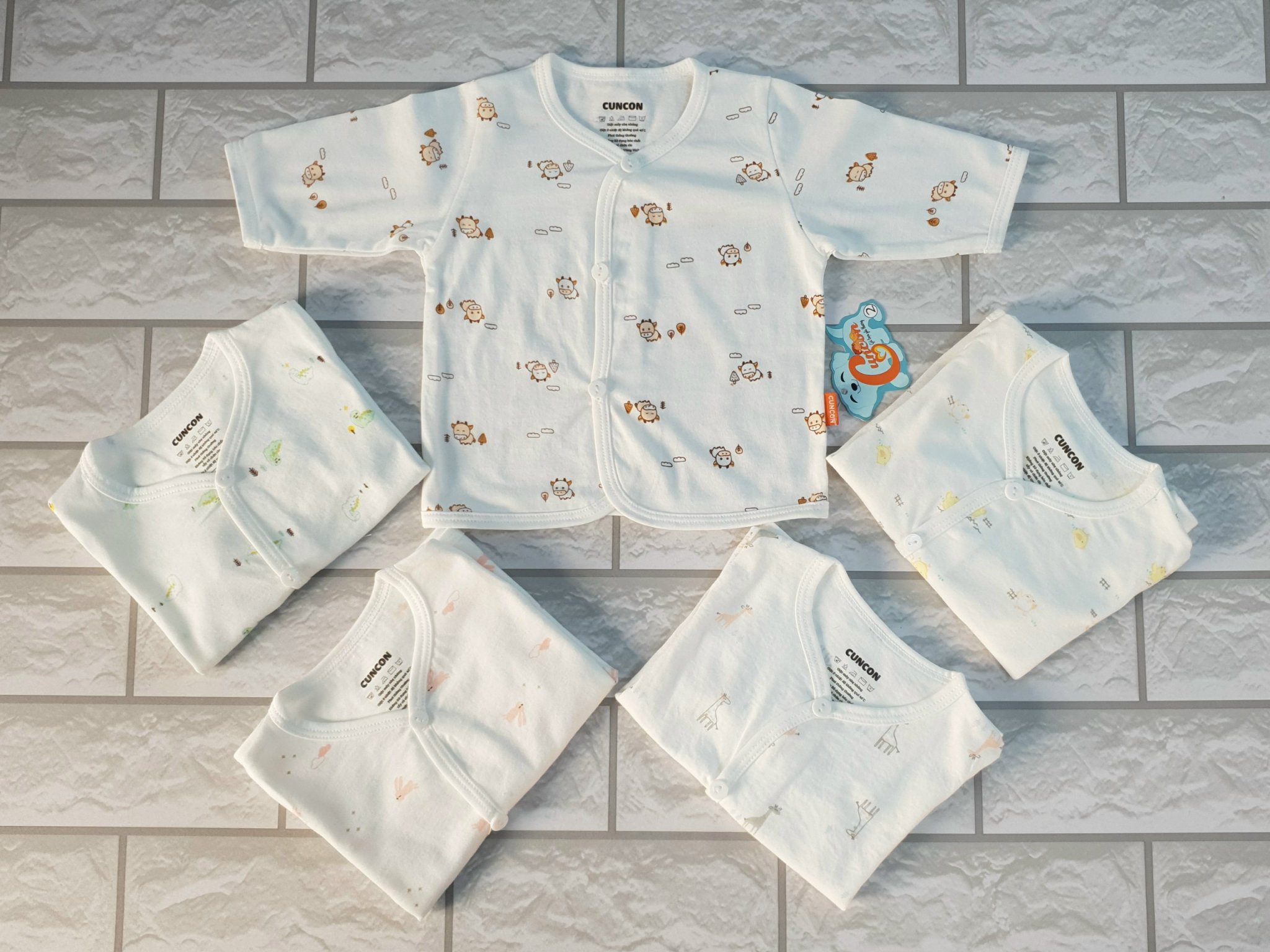 [CC06] 3-9kg ÁO CÀI XÉO TAY DÀI (Họa tiết) CHO BÉ - CÚN CON - THỎ CON