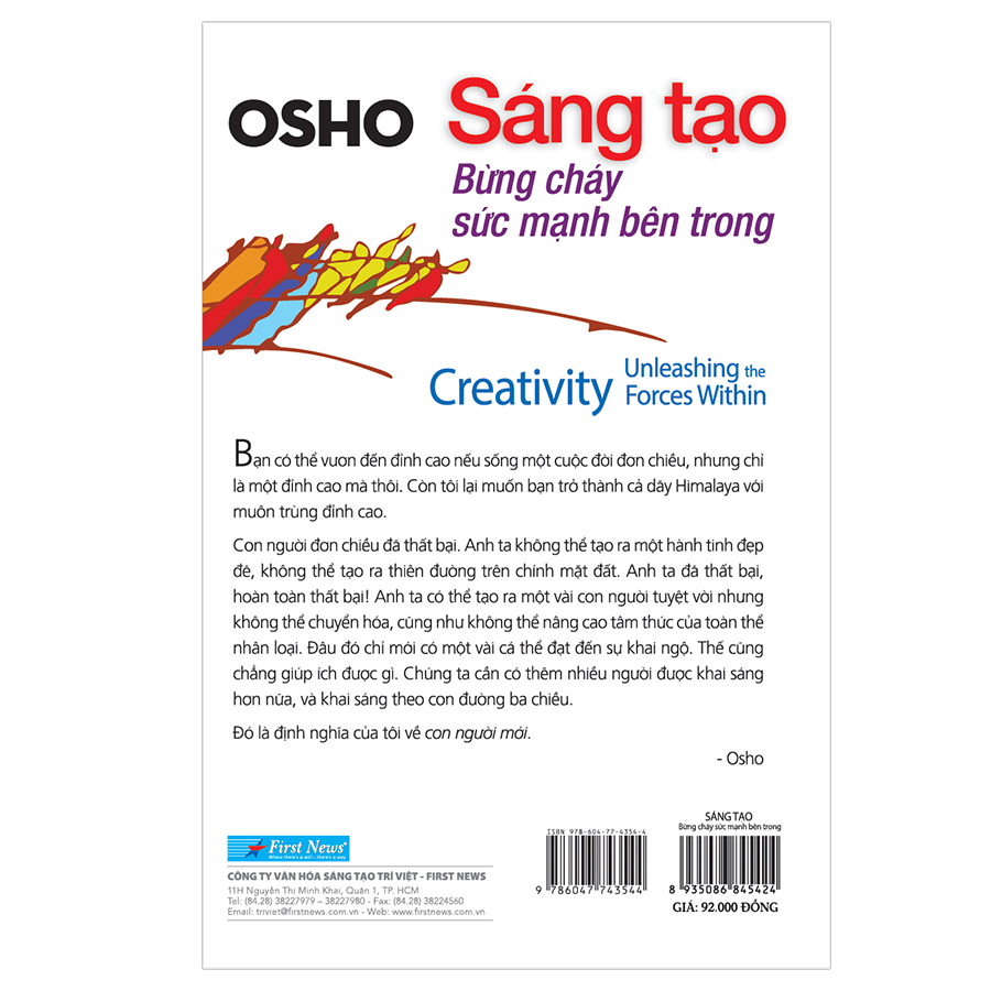 OSHO - Sáng Tạo Bừng Cháy Sức Mạnh Bên Trong (Tái Bản 2018)