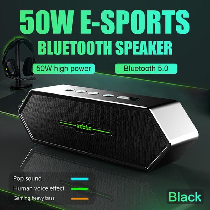 XDOBO NIRVAN50W Gaming Gaming Bluetooth Loa di động Subwofer Subwofer Subwofer Strong Bass Loa mạnh STEREO Color: Wing2020 20W Blue