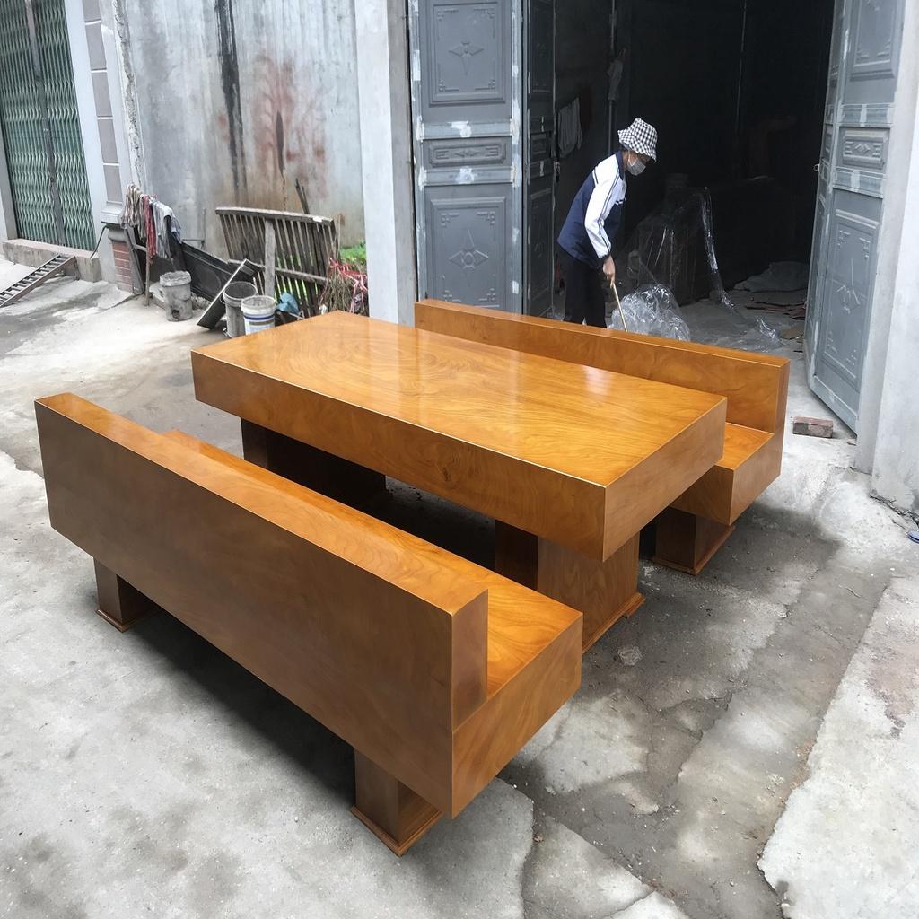 Bộ Bàn Ghế Có Tựa K3 Gỗ Cẩm Vàng