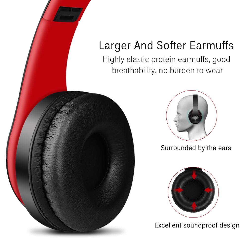 Tai Nghe Bluetooth Tai Nghe Không Dây 3D Tai Nghe Stereo Hỗ Trợ Thẻ TF 3.5Mm Tai Nghe Dành Cho Điện Thoại Di Động Có Thể Gấp Gọn Tai Nghe