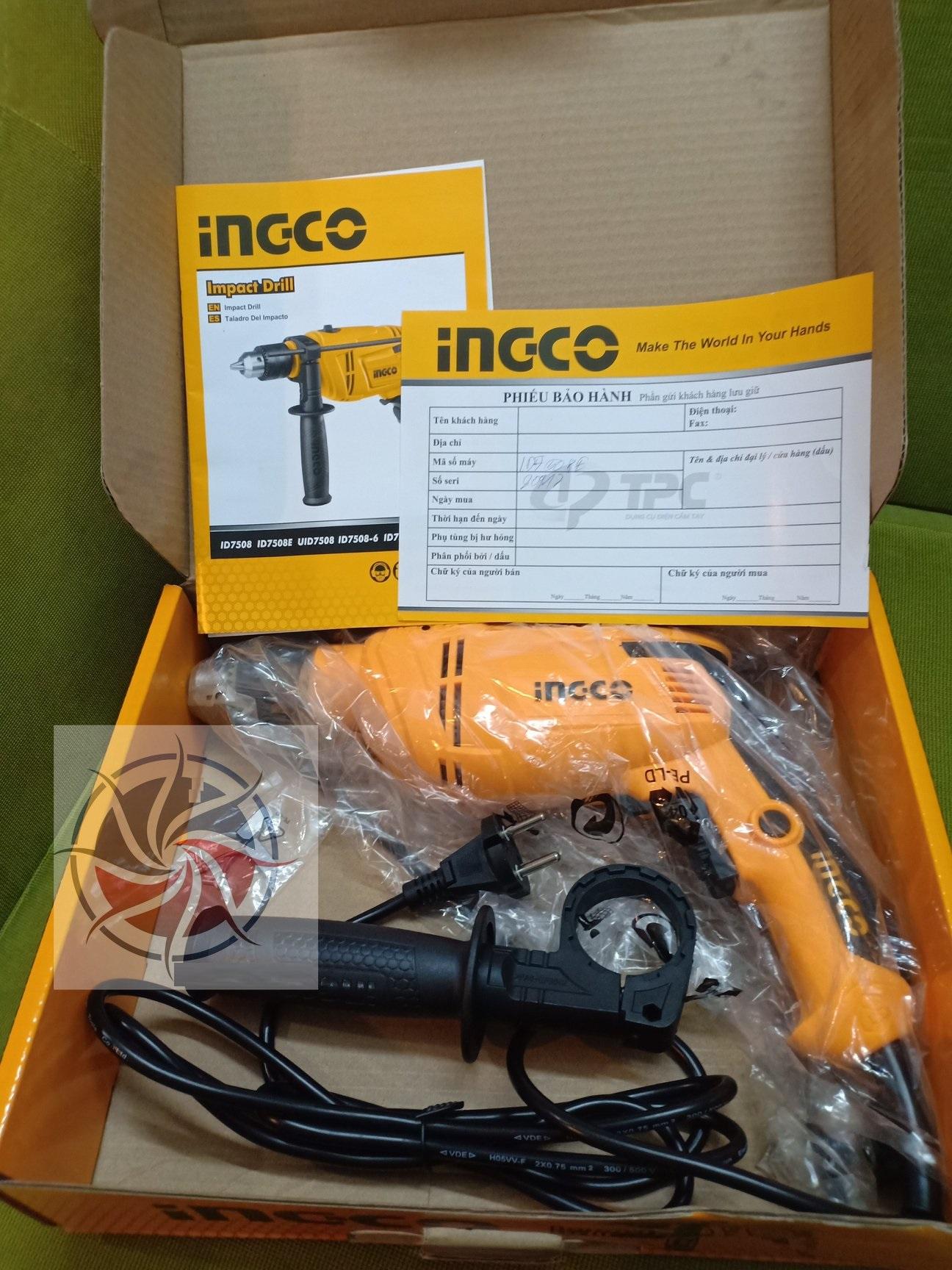 MÁY KHOAN BÚA 750W 13MM INGCO ID7508E - HÀNG CHÍNH HÃNG