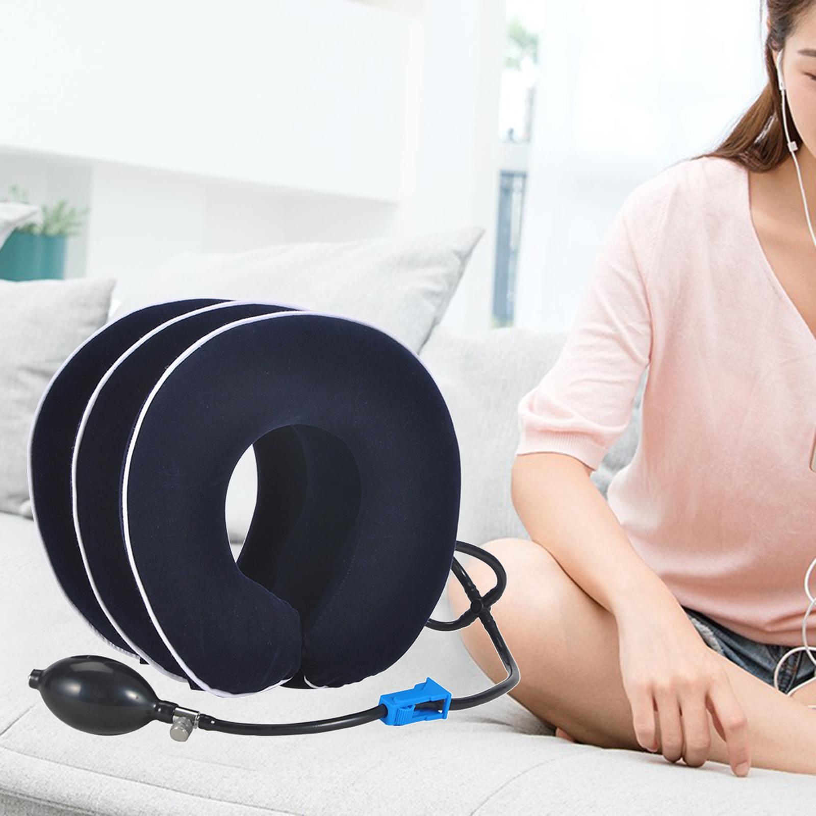 Cervical Vertebra Traction Device Inflatable Metal Ball for Office