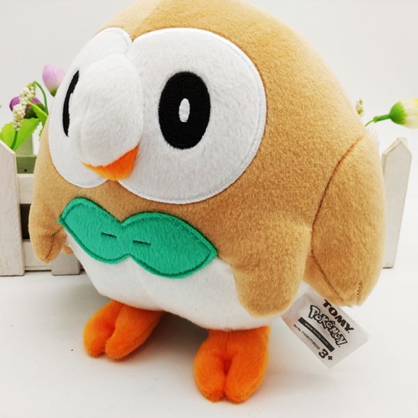 Gấu Bông Pokemon - Cú Mèo Rowlet (25 Cm) Gb130 (Tặng 1 Móc Khóa Dây Da Pu Đính Đá Lấp Lánh Màu Ngẫu Nhiên)