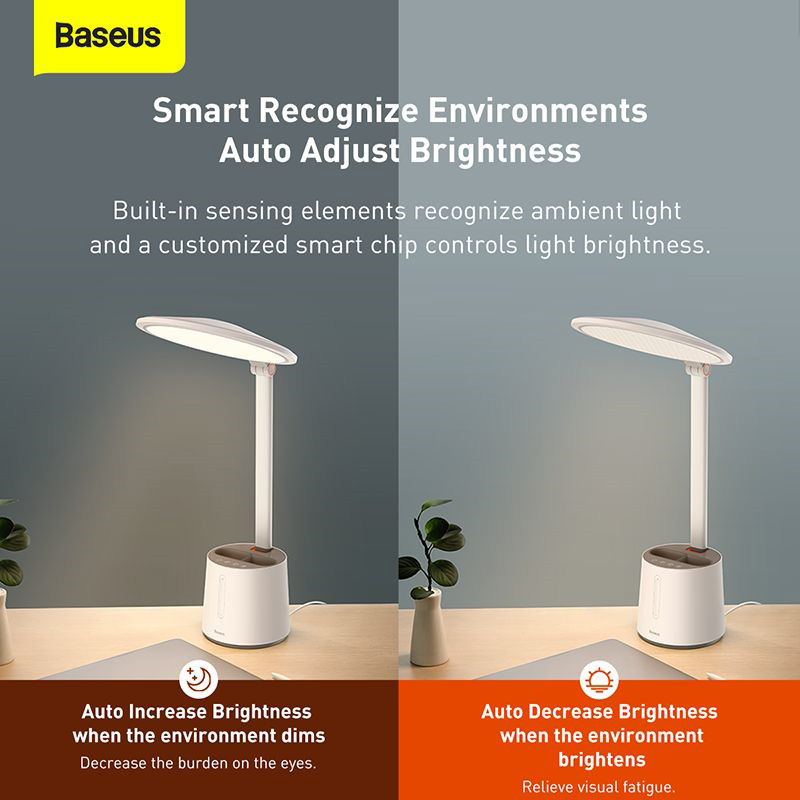 Đèn bàn học cao cấp, ánh sáng mịn đều Baseus Smart Eye Series Full Spectrum Double Light Source AAA- hàng chính hãng