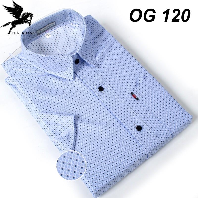 sơ mi nam trung niên ngắn tay kate nhiều cotton HÀNG BAO ĐẸP loại sơ mi họa tiết - OG120,4XL