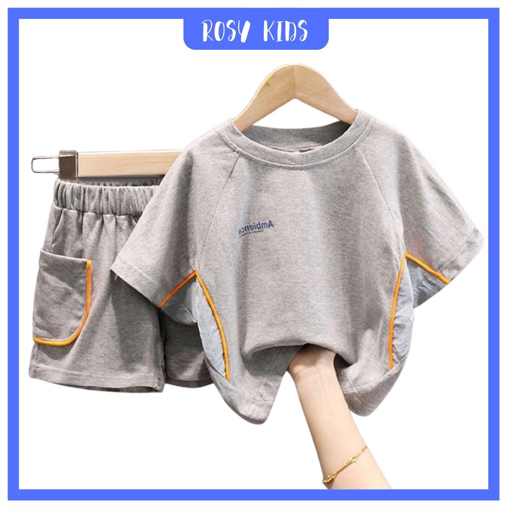 Bộ cộc tay cho bé ROSY KIDS, Đồ bộ bé trai chất cotton Cao Cấp cho bé từ 6- 25kg
