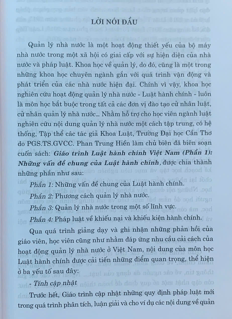 Bộ Giáo trình Luật hành chính Việt Nam (phần 1 và phần 2)