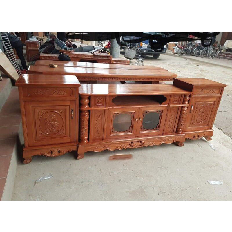 Tủ tivi xoan đào cột nho 1.8m