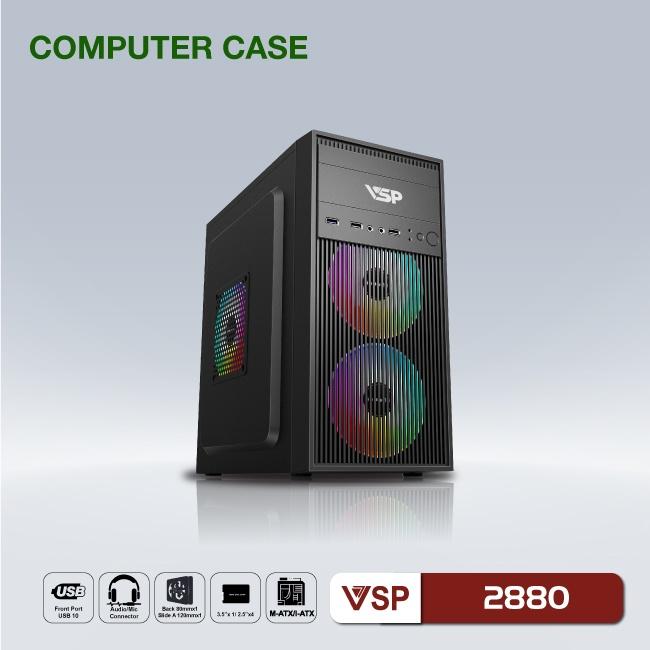 Vỏ Case máy tính VSP 2880 không kèm quạt - Hàng chính hãng