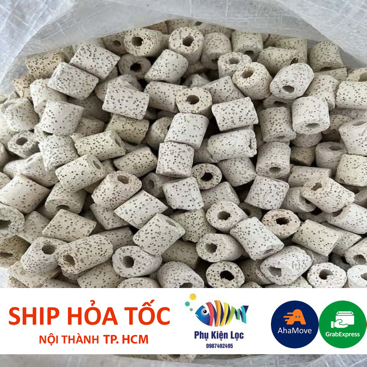 Sứ Lọc Hồ Cá - Sứ trắng - Vật Liệu Lọc (1Kg)