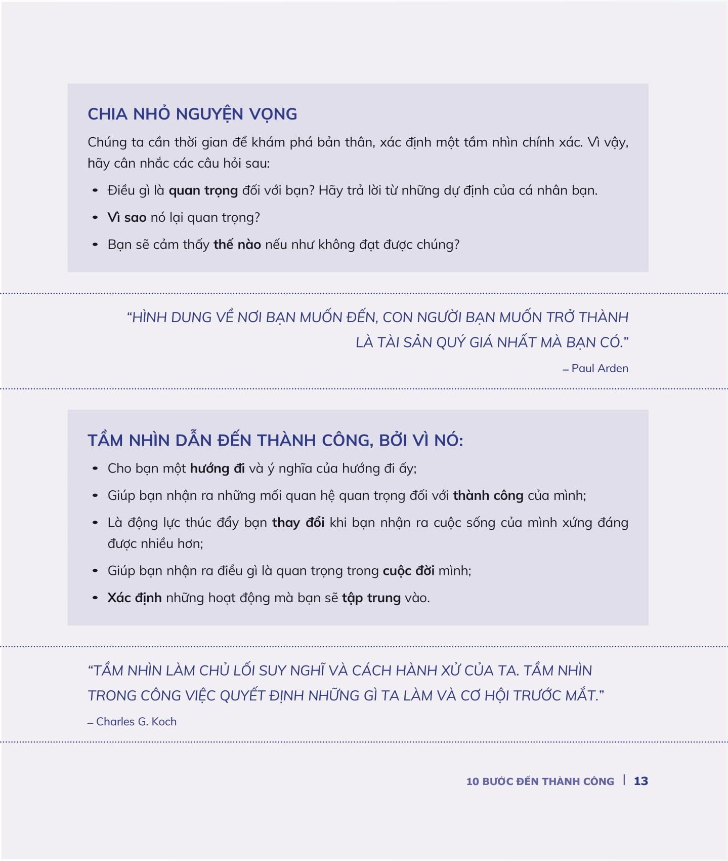 10 Bước Đến Thành Công