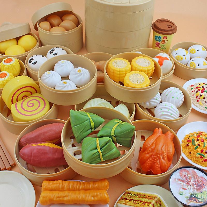 50 mẫu Squishy Mochi Hộp bánh bao flan tròn siêu đàn hồi mềm mịn dễ thương xả stress