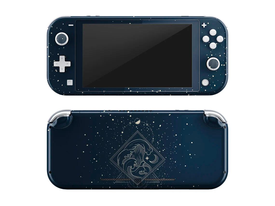 Skin decal dán Nintendo Switch Lite mẫu Sóng đêm (dễ dán, đã cắt sẵn)