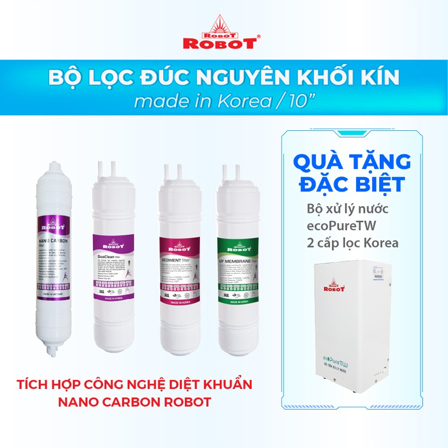 Máy Lọc Nước Điện Giải Ion Kiềm ROBOT IonQueen 511 Chế Độ Nóng Nguội Lạnh - 5 Tấm Điện Cực Titanium Phủ Platium