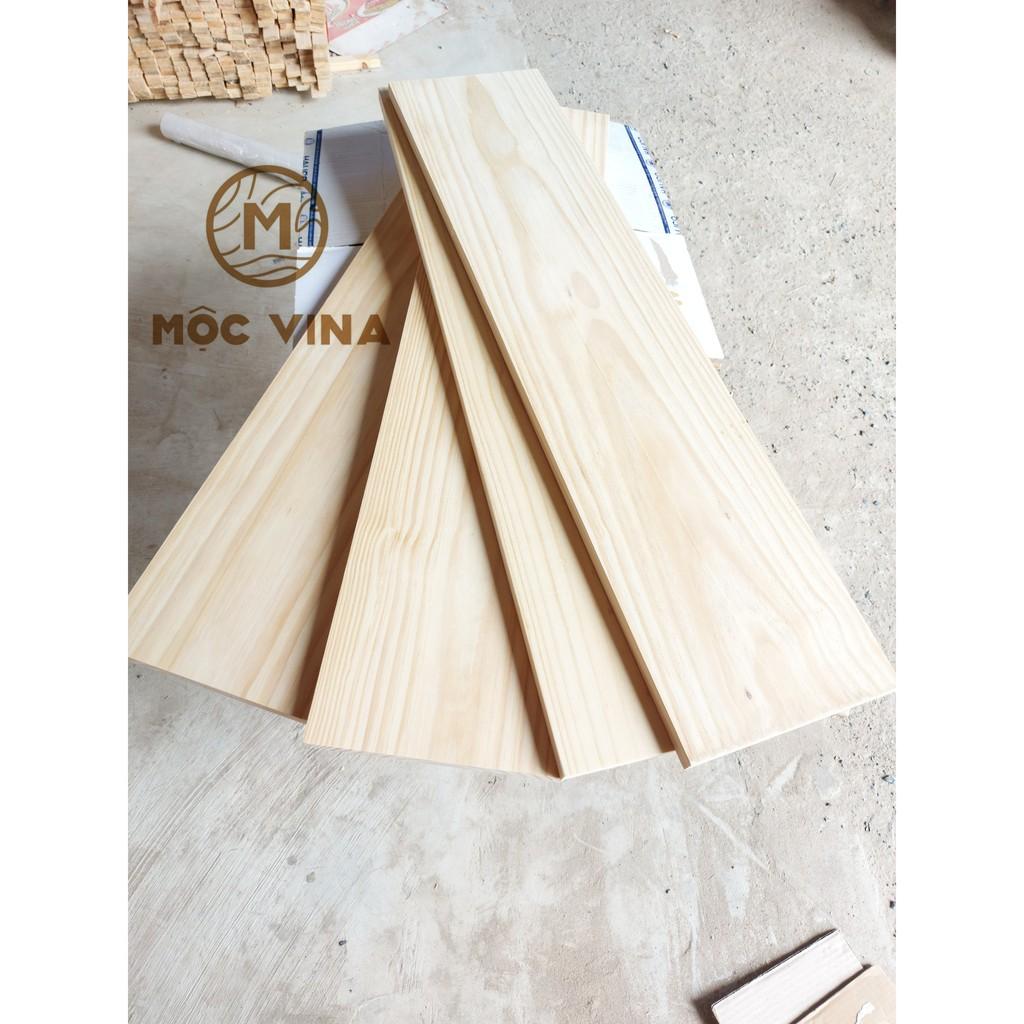 Combo 3 Tấm gỗ thông Chile dài 100cm x rộng 24cm x dày 2cm đã bào láng đẹp 4 mặt ttrang trí, làm kệ, DIY Mộc Vina