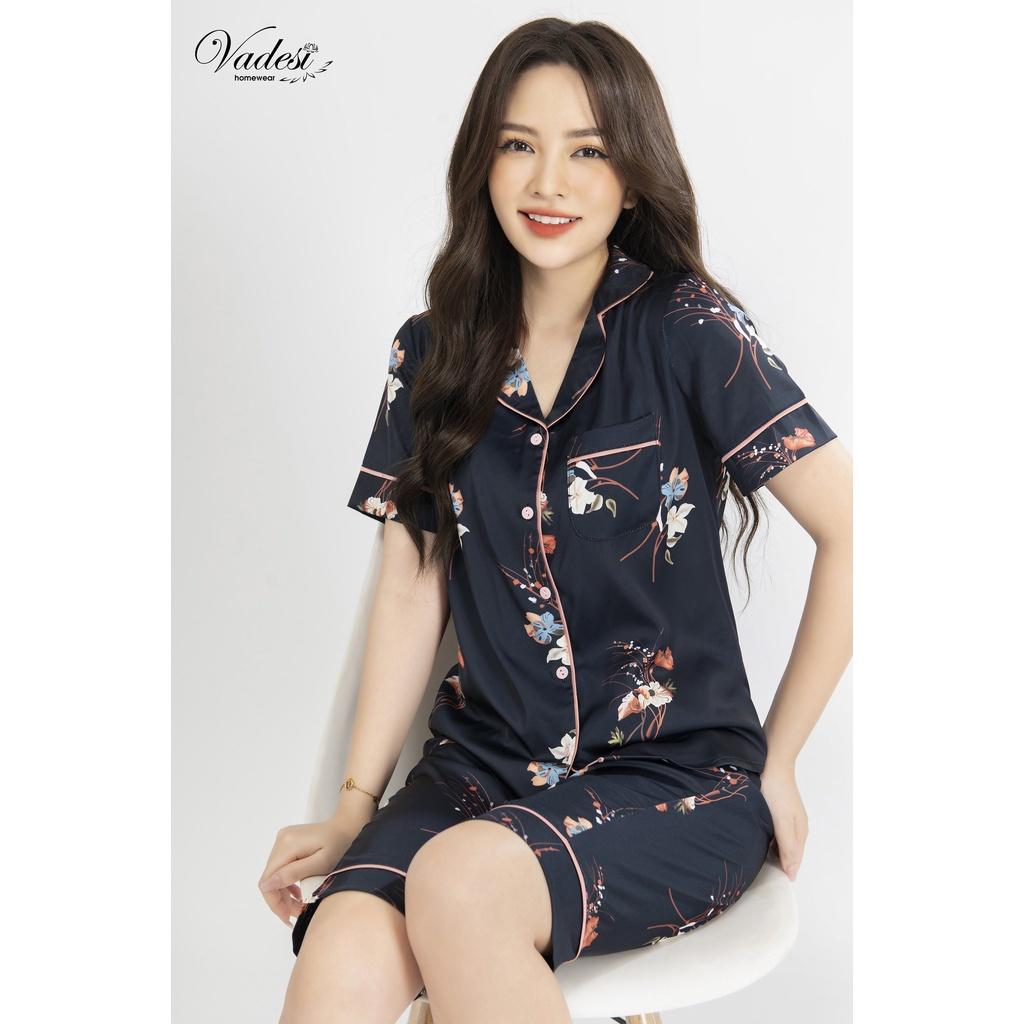 Bộ Đồ Ngủ Pijama Lửng Nữ Họa Tiết Đẹp Chất Lụa Cao Cấp Thoáng Mềm, Thấm Hút Co Giãn Nhẹ - Vadesi