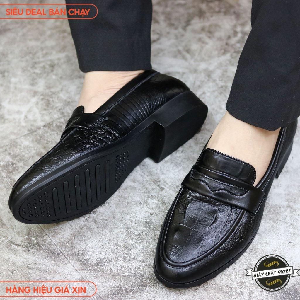 Giày Lười Nam dập vân cá xấu 4 gù Mã L179