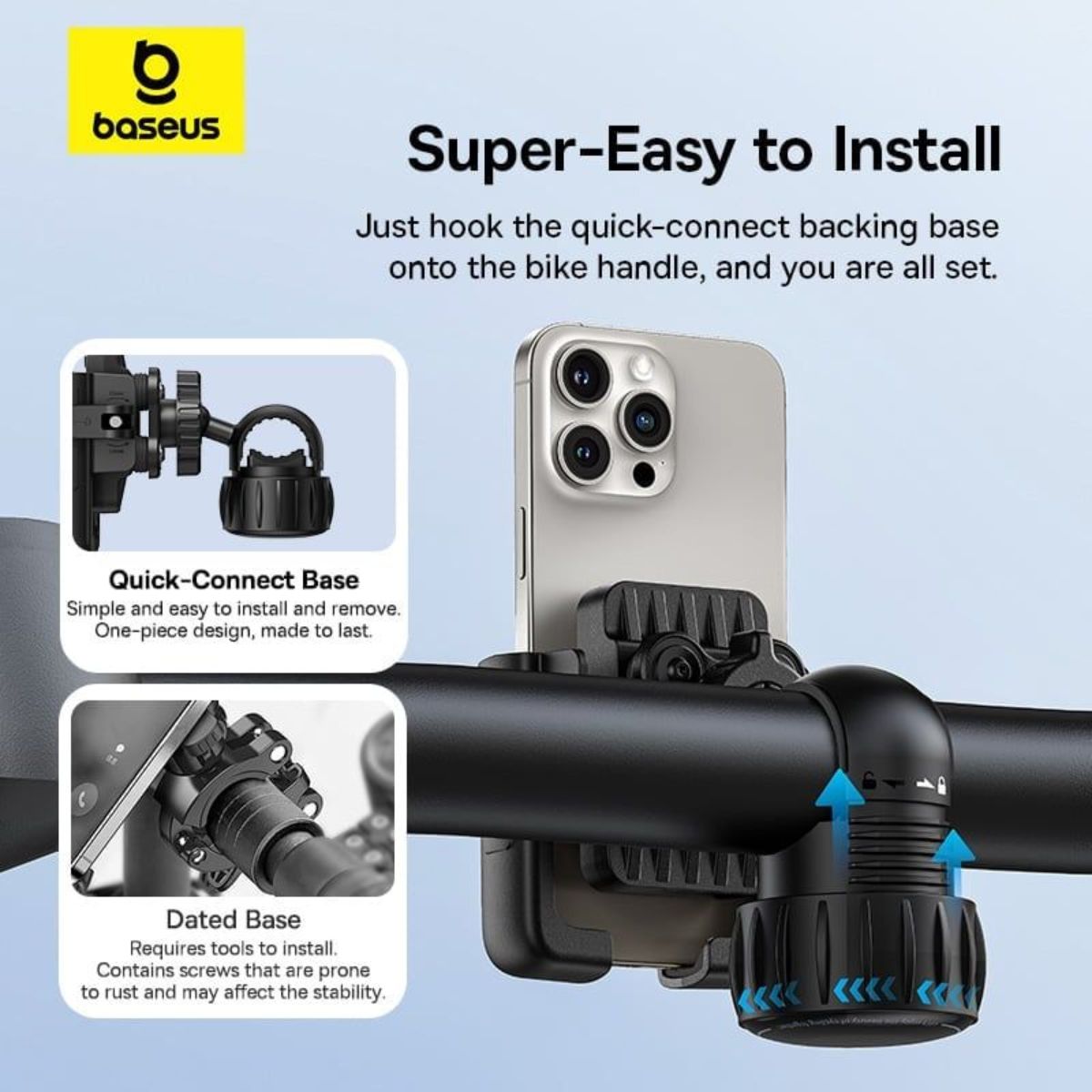 Giá đỡ Baseus GoTrip Series Bike Phone Mount Cluster điện thoại cho xe đạp - Hàng chính hãng