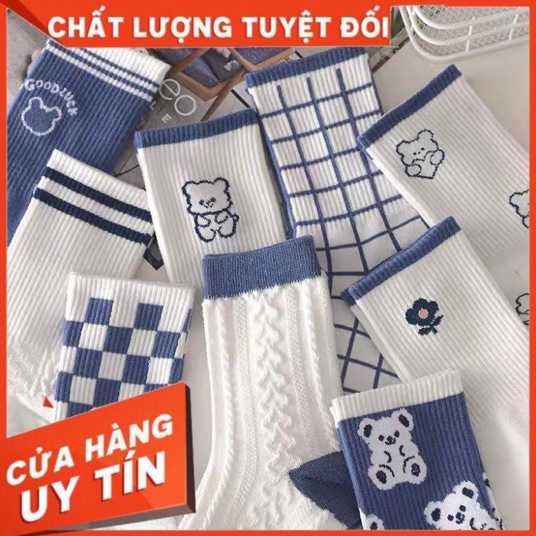 Tất Nữ Cổ Cao Tông Xanh Trắng Phong Cách Hàn Quốc tcc3